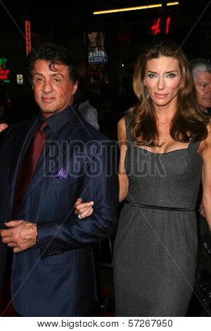 Sylvester Stallone and wife Jennifer Flavin at the 