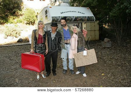 Rena Riffel, Clinton Wallace and Lotti Pharriss Knowles on the set of the movie 