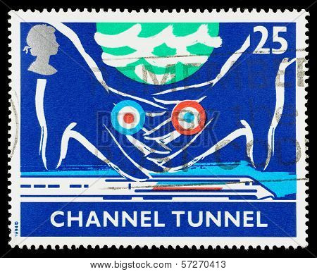 Britain Channel Tunnel Postage Stamp
