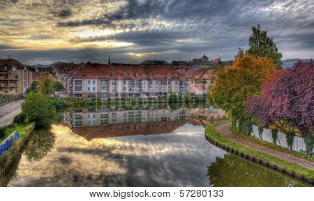 Marne - Rhine Canal In Saverne Autumn Evening