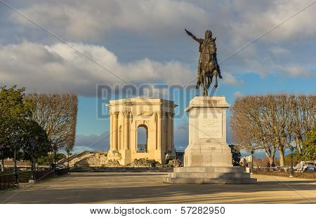 Promenade Du Peyrou In Montpellier, France