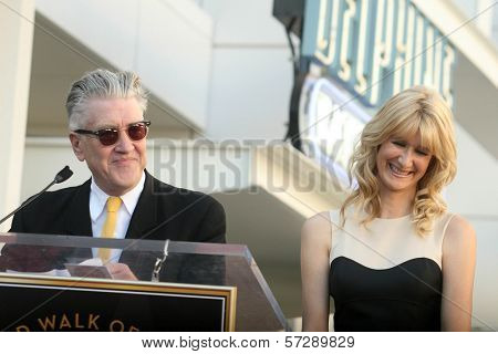 David Lynch and Laura Dern  at Bruce Dern, Laura Dern and Diane Ladd Honored with Stars on the Hollywood Walk of Fame, Hollywood, CA. 11-01-10