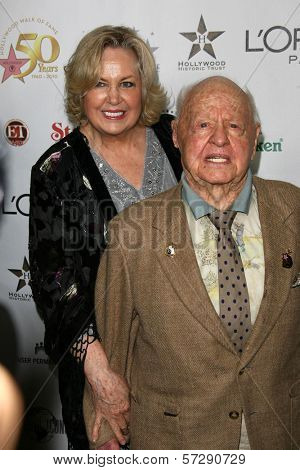 Jan Rooney and Mickey Rooney  at thr Hollywood Walk of Fame's 50th Birthday Bash,  Kodak Theater Grand Ballroom, Hollywood, CA. 11-03-10