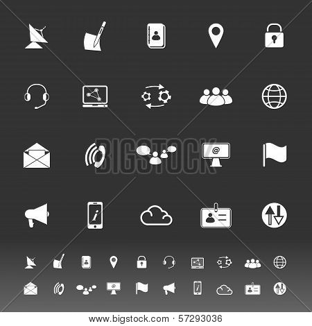 Communication Icons On Gray Background