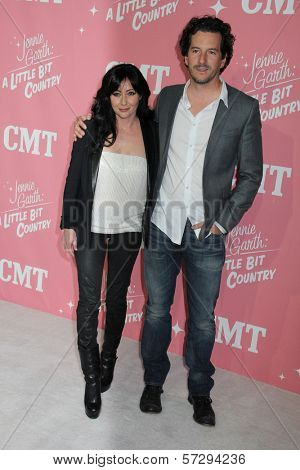 Shannen Doherty and Kurt Iswarienko at the Jennie Garth 40th Birthday Celebration, The London, West Hollywood, CA 04-19-12