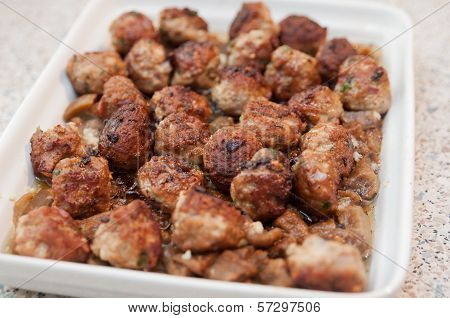 Meatballs with eggplant