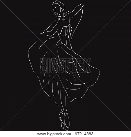 Silhouette of dancer
