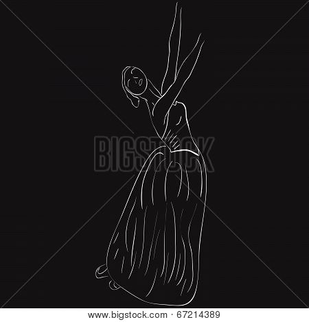 Silhouette of dancer