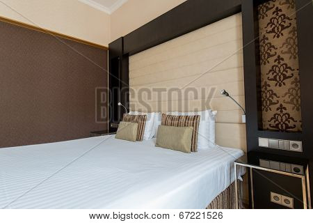 PRAGUE - MAY 9: Room in Eurostars Thalia Hotel on May 9, 2014 in Prague, Czech Republic. Eurostars Thalia Hotel is a popular tourist destination in Prague