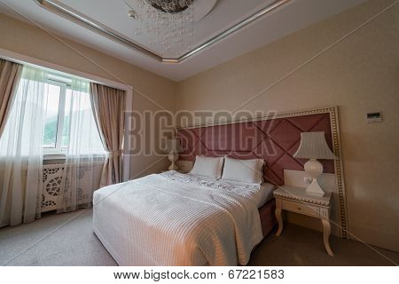 GABALA - MAY 18: Room in Riverside Hotel on May 18, 2014 in Gabala, Azerbaijan. Riverside hotel is first 5 star hotel in Gabala, Azerbaijan