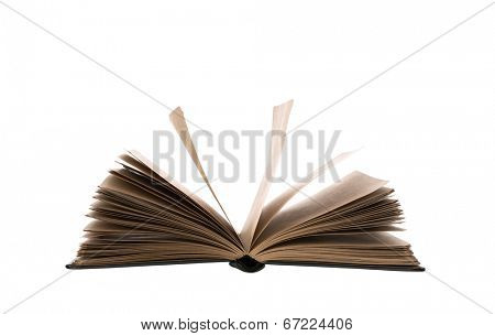 Open book isolated on white background  (with clipping work path)