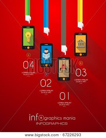 Flat UI design concepts for unique infographics, seo, web template branding. Concepts eÃ?Ã?Ã?ÃÂ²ements for web banners and brochure or covers.