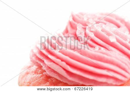 Pink cupcake icing