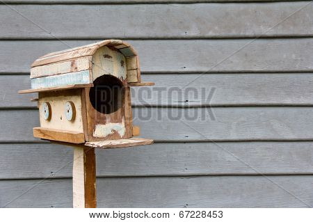 old wooden mailbox