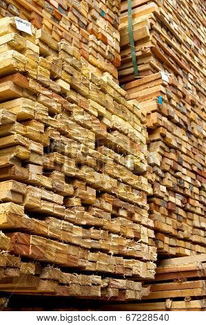 stack of timber wood