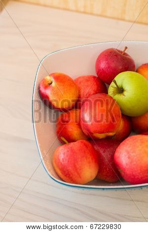 Fruits in the bown on table