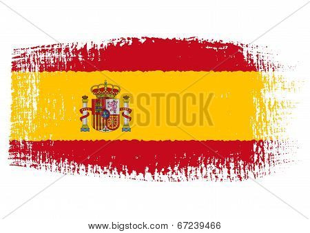 Brushstroke Flag Spain