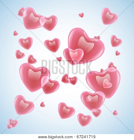 the soap bubbles velentines hearts 
