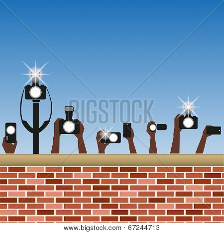 Cameraman Behind The Wall