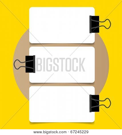 Cute note papers, ready for your message. Vector illustration.