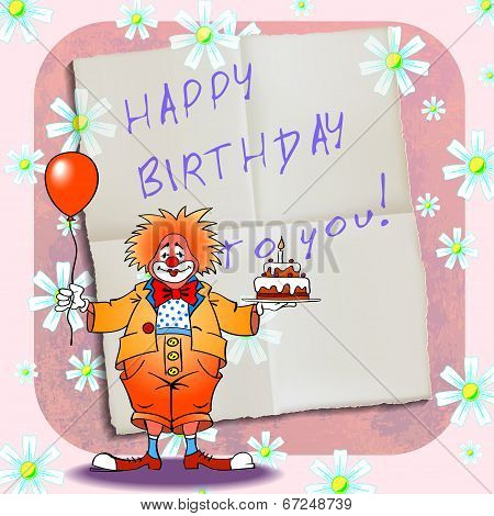 Happy Birthday Clown 01