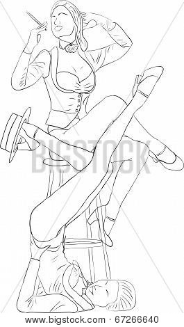 Silhouette of dancer