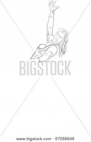 Silhouette of dancer