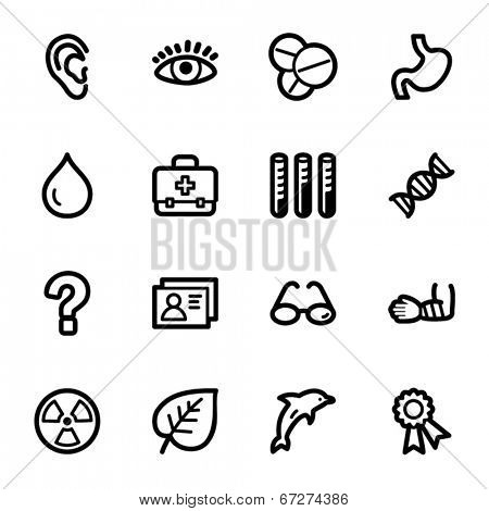 Medicine web icons set