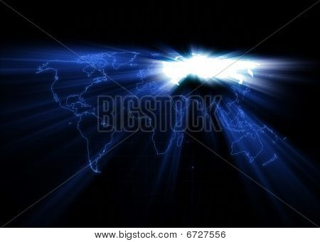 World Map - Russia
