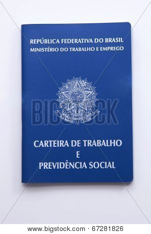 Brazilian Work Document And Social Security Document (carteira De Trabalho)