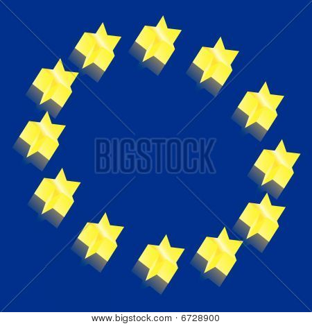 Europa flag 3D vektor illustration