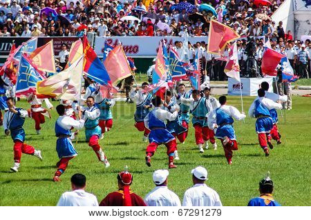 Colorful Display At Nadaam Opening Ceremony