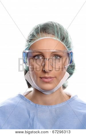 Young Nurse Or Doctor In Surgical Scrubs
