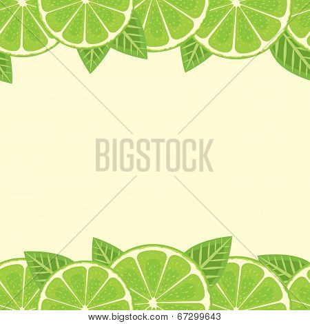 Lime seamless border
