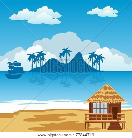 Tropical island and seaside