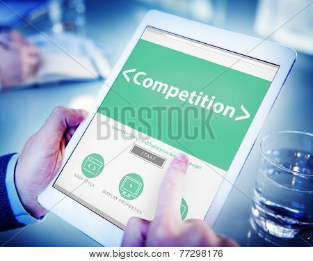 Competition Marketing Business Analysis Working Concept