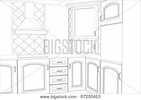 Sketch plan kitchen in the wire