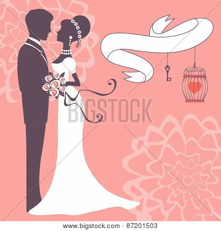 Elegant wedding couple