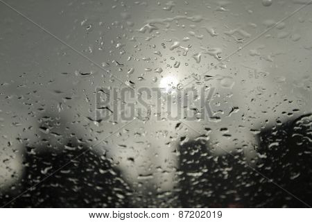 Rain in city