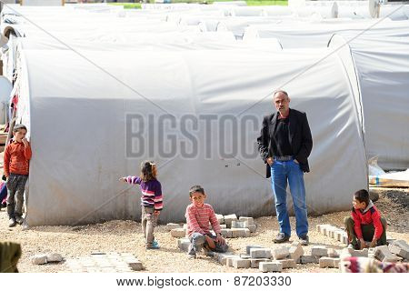 People In Refugee Camp