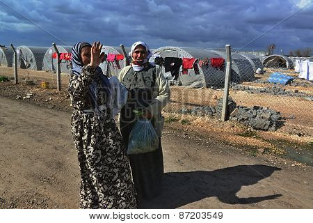 People In Refugee Camp