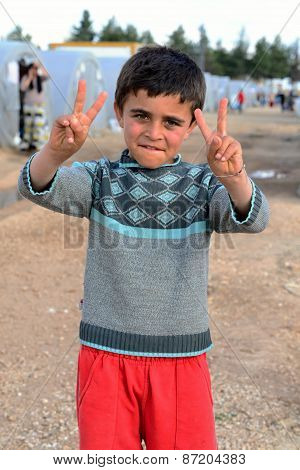 People In Refugee Camp