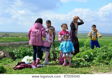 People In Refugee Camp