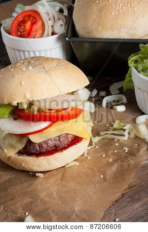 Cheeseburger With Fries.