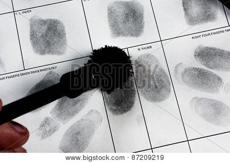 Real human fingerprint.