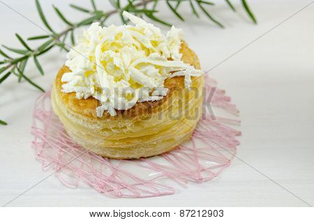 Homemade Puff Pastry With Cheese And Rosemary
