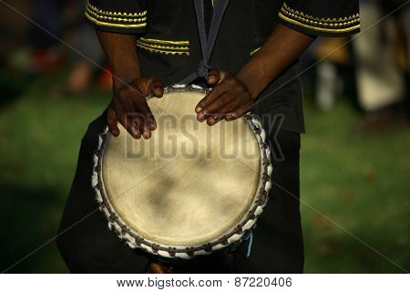 Traditional African Drummer.