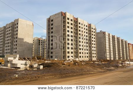 Building Of New Microdistrict