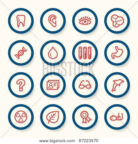 Medicine web icons set