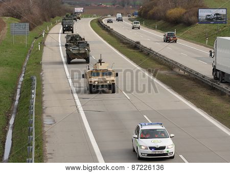Dragoon Ride - US Army Convoy Drives Through Czech Republic